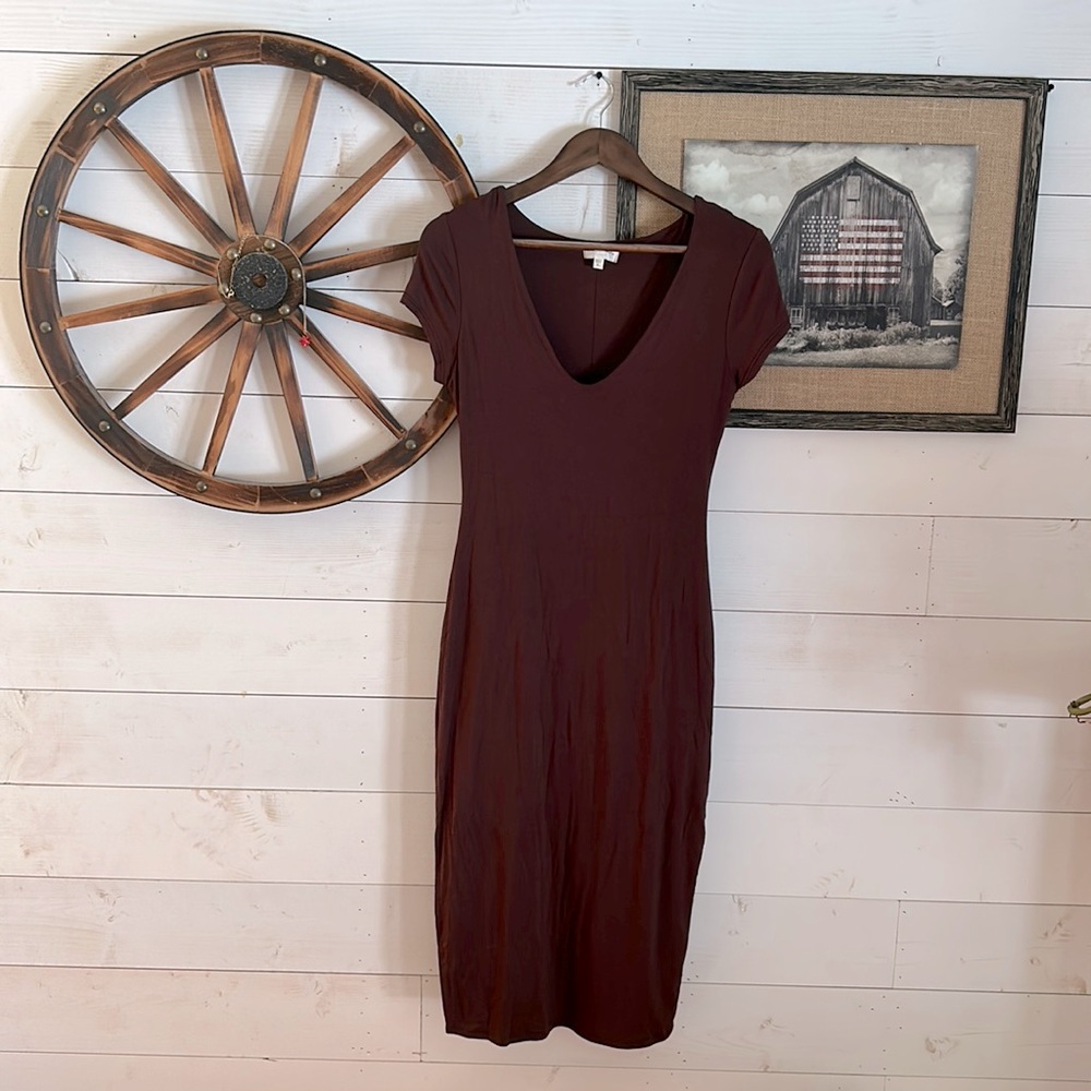 Brown seamless long dress